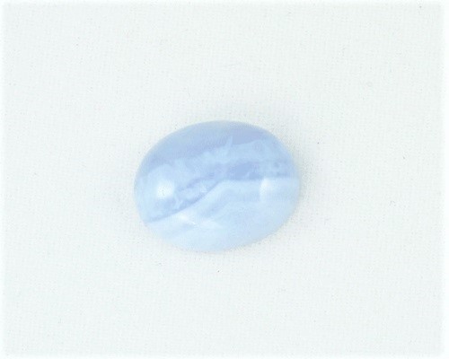 1 Wunderschöner Blue Lace Achat Cabochon 10 x 8 mm Schmuckstein Klebestein 1,59