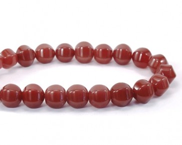 Karneol Perlen, rot / orange, facettierte runde Laterne, 14 mm, 1 Perlenstrang