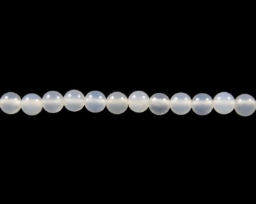 Achat Perlen, Edelsteinperlen, rund, weiss, 6 mm, 1 Achatstrang