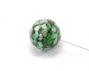Perlmutt-Resin Perlen, rund, 22 mm, smaragdgrün, 1 Perle