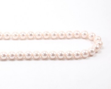 Muschelkern-Perlen, rund, rosa, 8 mm, 1 Perlenstrang