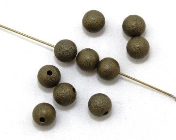 Metallperlen, 8 mm, rund, antik bronzefarbig, 10 Perlen