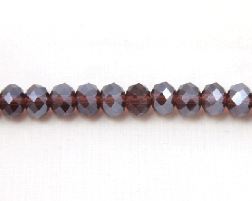 Glasschliffperlen, facettierte Glas-Rondellen, 8 mm, granat-rot Lüster, 50 Perlen