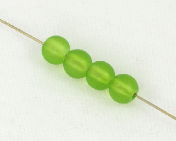 Gefrostete Glasperlen, 8 mm, matt rund, grün