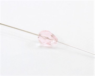 Crystal Glasschliffperlen, 12 x 8 mm, Tropfen, rosa, 5 Stk.