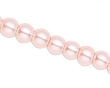 Glasperlen, Glaswachsperlen, 6mm, rund, rosa, 50 Perlen