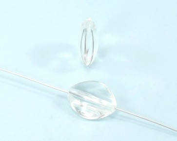 Acrylperlen transparent, oval, 17x14mm, kristall, 10 Perlen