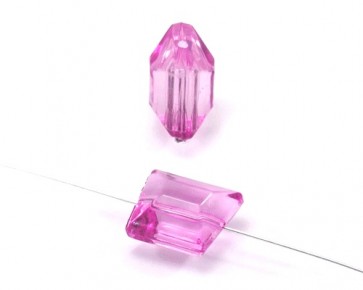 Acrylperlen transparent Trapez facettiert 18x14mm violett 10 Perlen