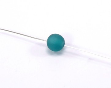 Harzperlen im Stil von Polaris Perlen, rund, meeresgrün, ø 10-11 mm