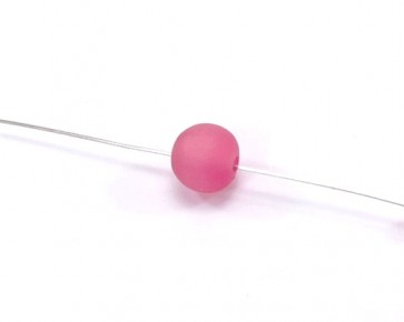 Harzperlen im Stil von Polaris Perlen, rund, pink, 10-11 mm, 10 Perlen