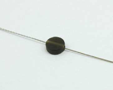 Kunstharz Perlen, dunkelbraun, Scheiben flach rund, 11 mm, 6 Perlen