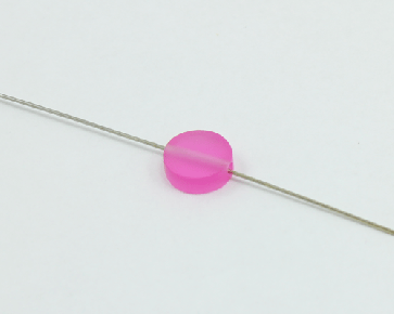 Kunstharz Perlen, hot pink, Scheiben flach rund, 11 mm, 6 Perlen