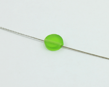 Kunstharz Perlen, limonen-grün, Scheiben flach rund, 11 mm, 6 Perlen