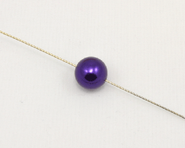 Acrylperlen Wachsperlen, rund, 12 mm, violett, 40 Perlen