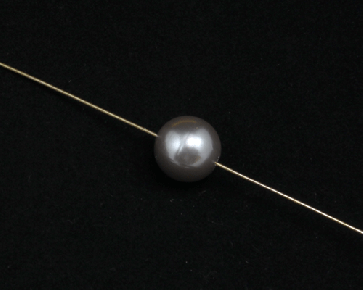 Acrylperlen Wachsperlen, rund, 12mm, silber-grau, 40 Perlen