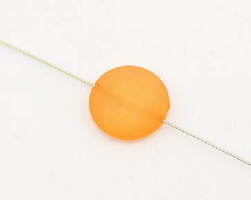 Acrylperlen gefrostet, Linse, 20 mm, orange, 15 Stk.