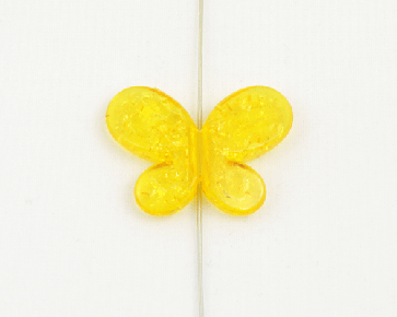Crackle Acrylperlen, Kunststoffperlen, Schmetterlinge orange, 23x30mm, 8 Perlen
