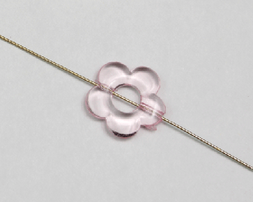 Transparente Acrylperlen, rosa Blumen, 20 mm, 20 Bastelperlen