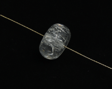 Kunstharz Perlen, Rondellen, 20 mm, transparent mit Glitter, 5 Stk.