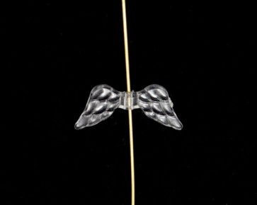 Engelsflügel, Acrylperlen, 9.5 x 20 mm, klar, 50 Flügelperlen