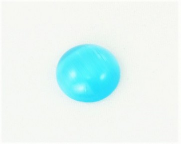 Cabochons, Katzenaugen-Glas, rund, türkis blau, 12 mm, 1 Stk.