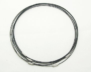 Edelstahl-Collier mit Schraubverschluss, schwarz, 45cm, 1 Stk.