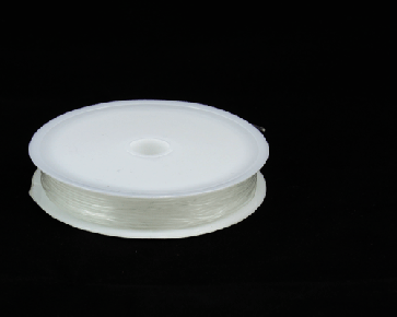 Elastischer Faden, Stretchgummi, transparent, 0.5 mm, 18m Rolle