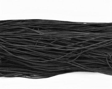 Elastikband, Elastikschnur, Gummikordel, schwarz, 1mm