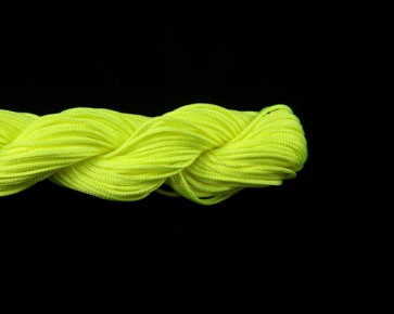 Nylonschnur, Makramee Nylonfaden 1mm geflochten, neon gelb, 24m