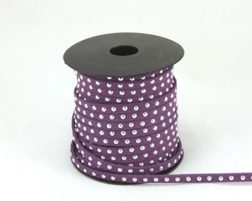 Schmuckband Meterware, Wildlederband Imitation für Nietenarmbänder, violett, 5 mm, 1m