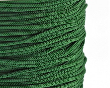 Polyesterkordel, Polyestergarn für Makramee, 0.8mm geflochten, dunkelgrün, ca.120m