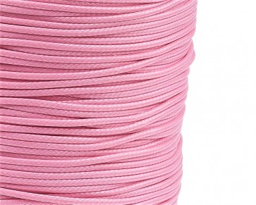 Schmuckkordel Polyesterschnur rosa gewachst, 1mm