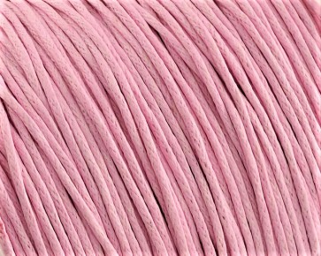 Gewachste Baumwollkordeln, Schmuckkordeln, Wachsbänder, 1 mm, rosa