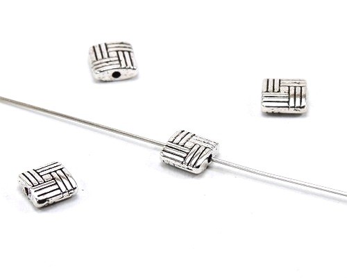 10 Metallperlen Schnecken 14mm antik silberfarbig Perlen nenad-design AN028 