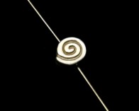 Metallperlen, Schnecke / Spirale, ø 8.5mm, antik silberfarbig, 20 Stk.