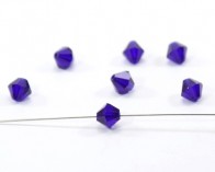 Crystal Glasschliffperlen, 8 mm, Bicone, kobaltblau, 20 Stk.