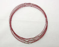 Edelstahl-Collier mit Schraubverschluss, weinrot, 45cm, 1 Stk.