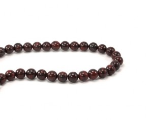 Breckzien-Jaspis Perlen, rund, rot-schwarz, 8mm, 1 Perlenstrang