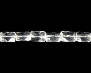 Bergkristall-Perlen, Rechteck, facettiert, 10 x 8 mm, 1 Strang