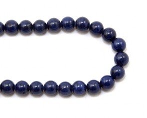 Mashan Jade Perlen, rund, dunkelblau, 8mm, 1 Jadestrang