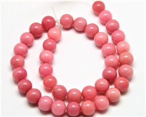 Malaysia Jade Perlen, Edelsteinperlen, rund, korallenrosa , 4 mm, 1 Perlenstrang