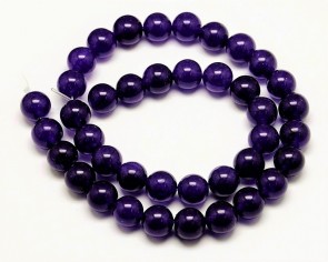 Malaysia Jade Perlen, Edelsteinperlen, rund, violett, 4 mm, 1 Perlenstrang