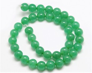 Malaysia Jade Perlen, Edelsteinperlen, rund, grün, 4 mm, 1 Perlenstrang