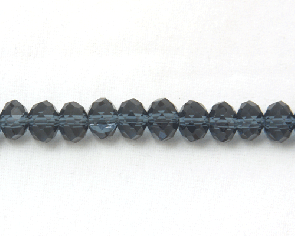 Glasschliffperlen, facettierte Glas-Rondellen, 8 mm, dunkelblau, 50 Perlen
