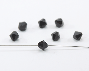 Crystal Glasschliffperlen, 8 mm, Bicone, schwarz, 20 Stk.