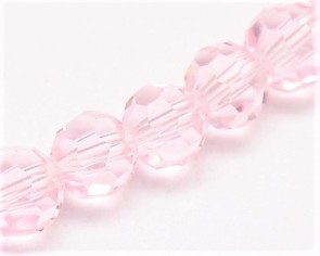 Crystal Glasschliffperlen, ø 10 mm, rund, rosa, 10 Stk.
