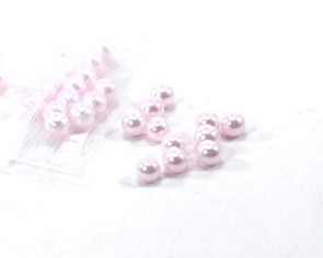 Glaswachsperlen, 4 mm, rund, rosa, 100 Perlen