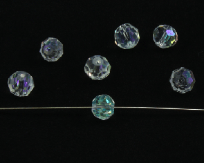Glasschliffperlen, 8 mm, rund, kristall AB