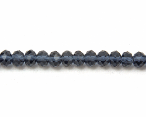 Glasschliffperlen, Glas-Rondellen facettiert, 6mm, dunkelblau, 50 Perlen