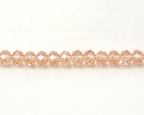 Glasschliffperlen, Glas-Rondellen facettiert, 6mm, rosa, 50 Perlen